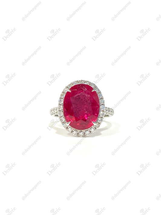 Natural Pink Tourmaline 5.20ct Ring