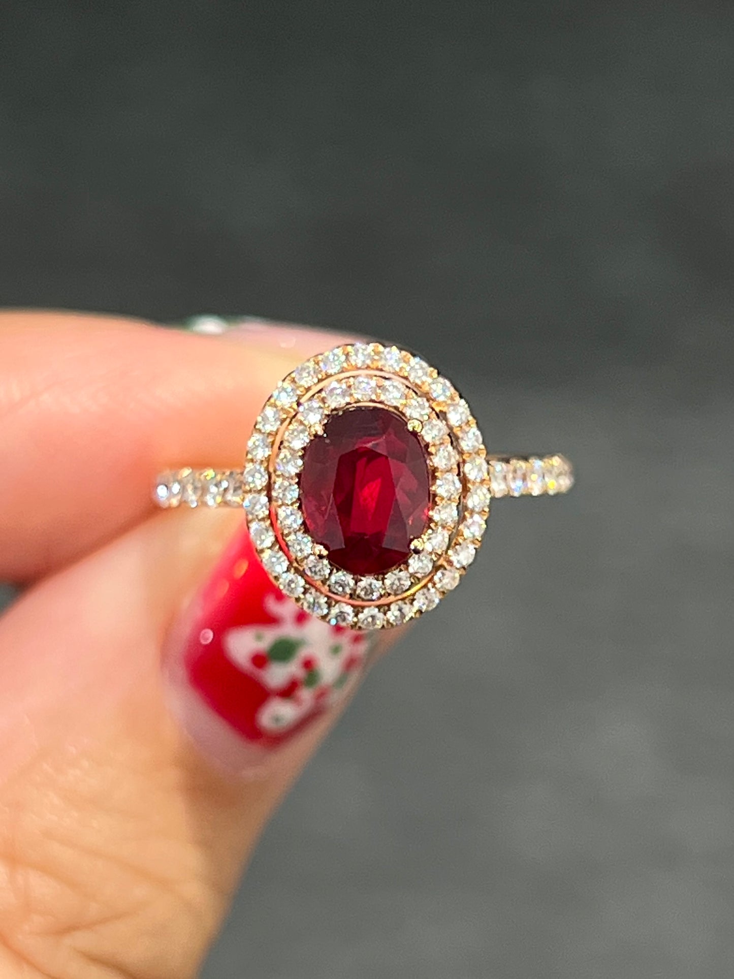 Natural Unheated Ruby 1.04ct Ring