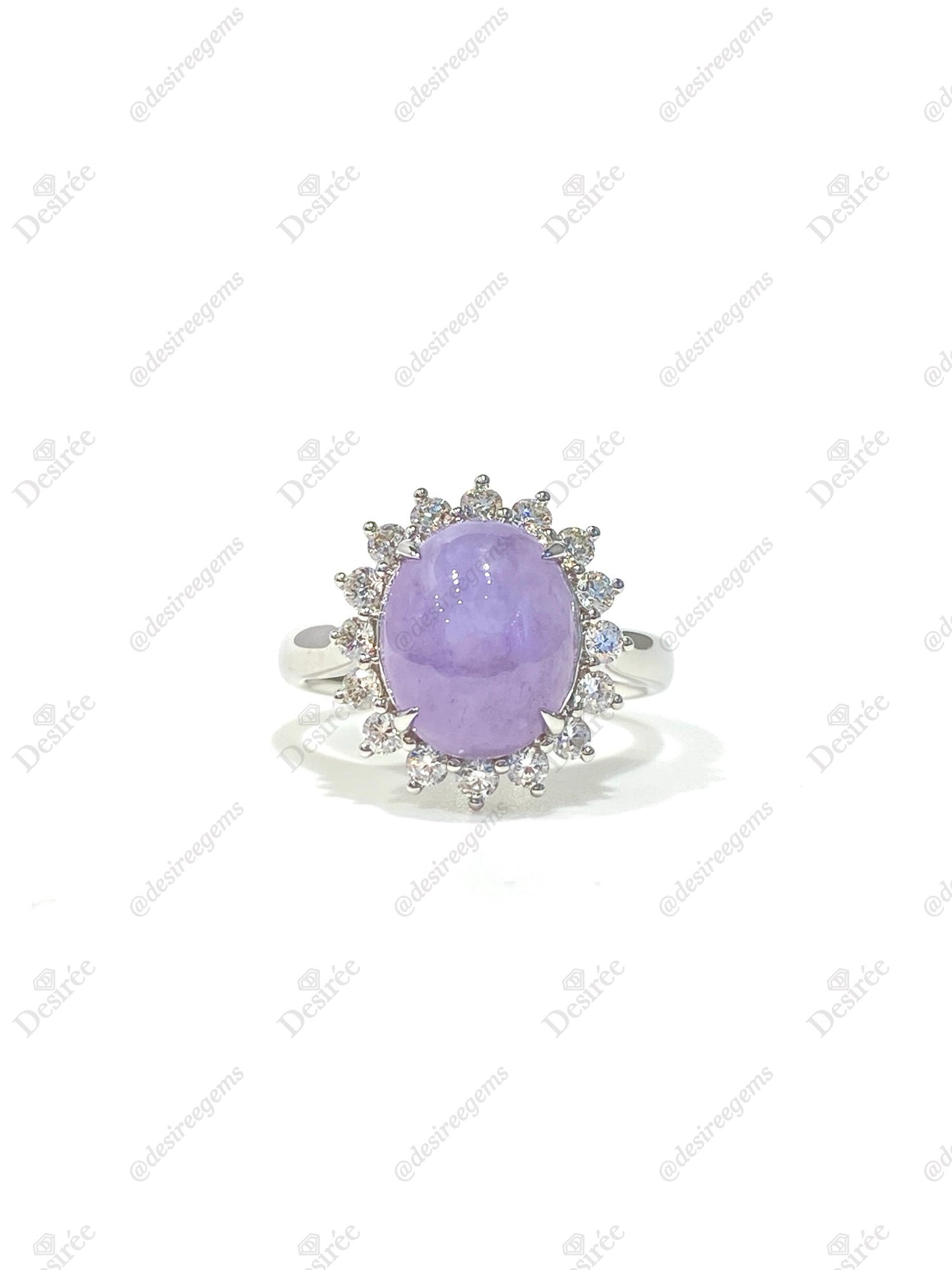 Natural Type A Lavender Jadeite Ring