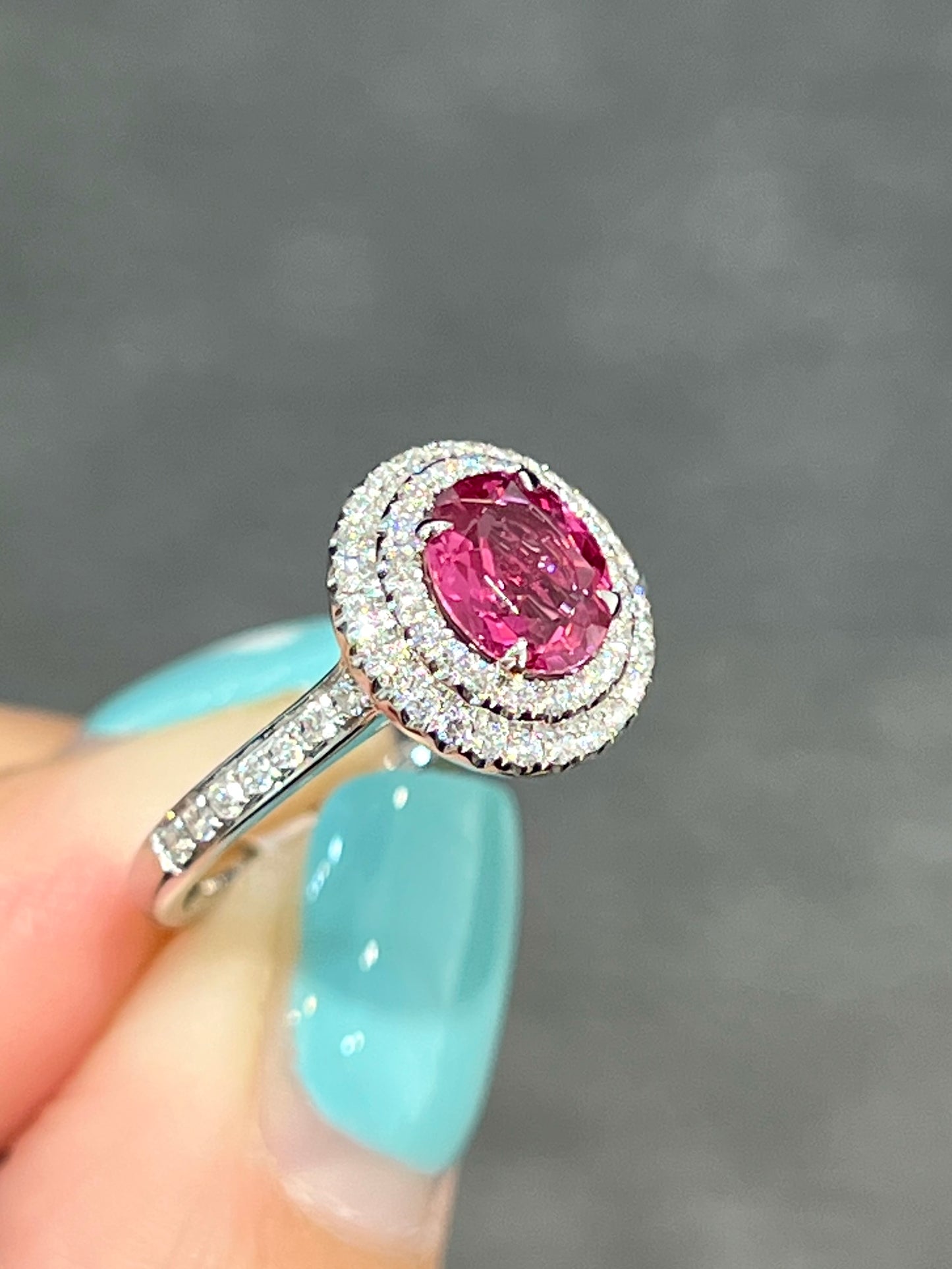 Natural Pink Spinel 0.87ct Ring