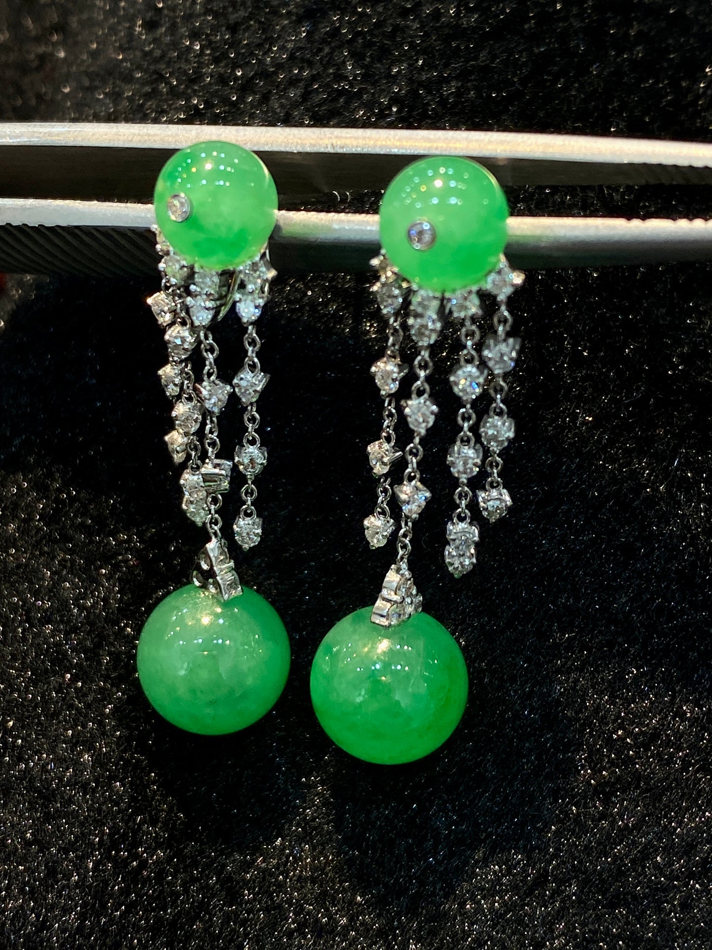 Natural Type A Jadeite Earrings