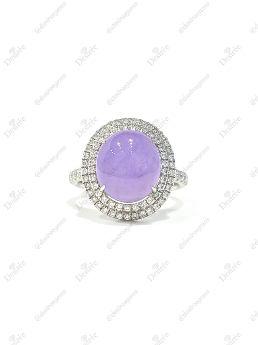Natural Type A Lavender Jadeite Ring