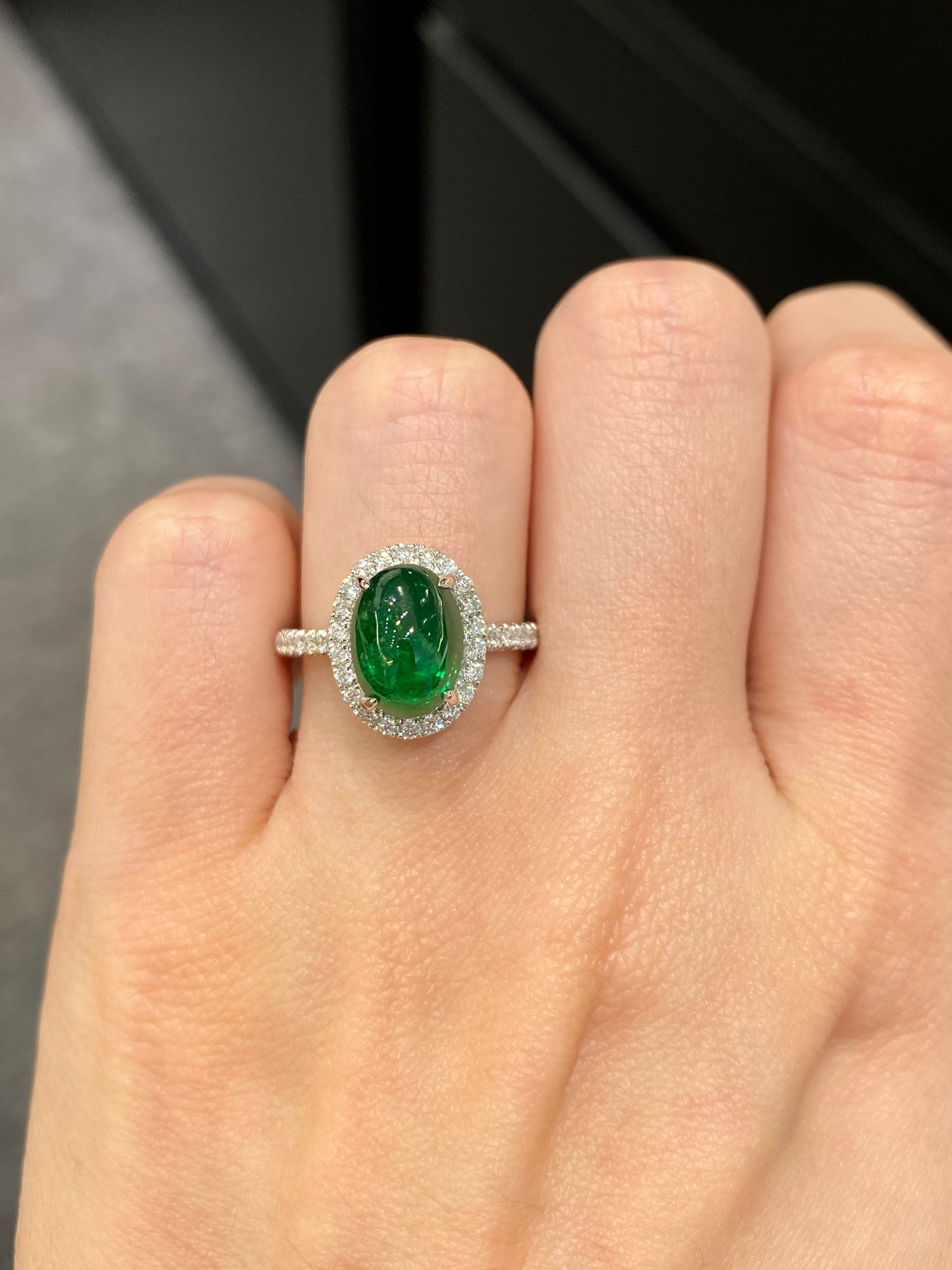 Natural Green Garnet Tsavorite 4.10ct Ring