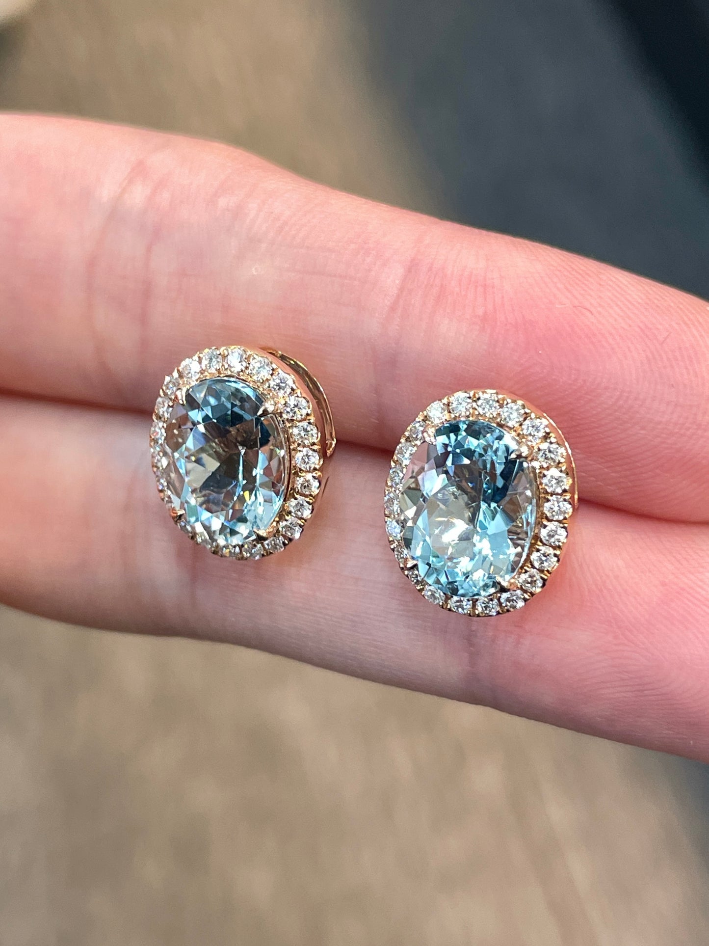 Natural Aquamarine Earrings 5.33ct
