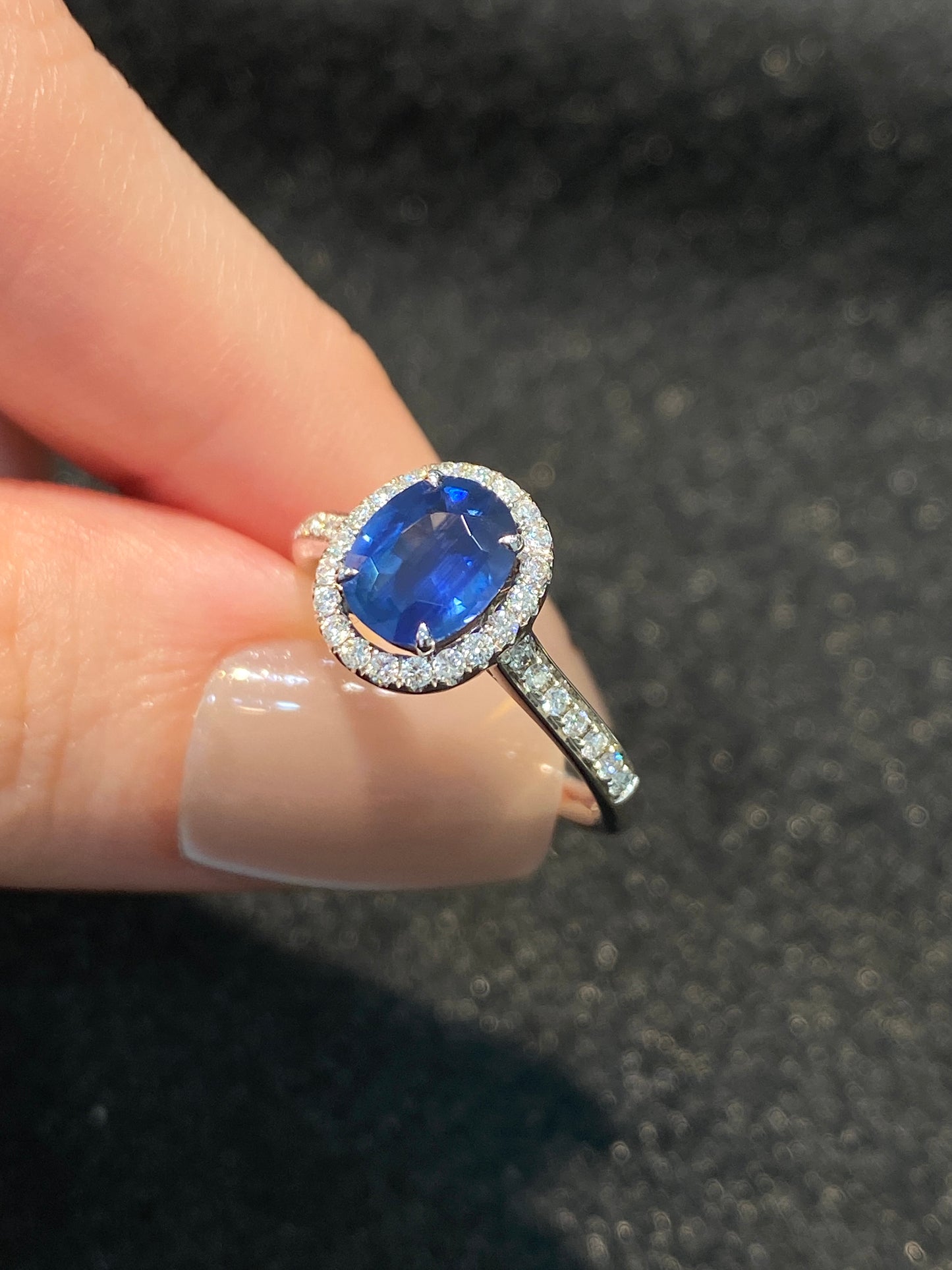 Natural Blue Sapphire 1.38ct Ring