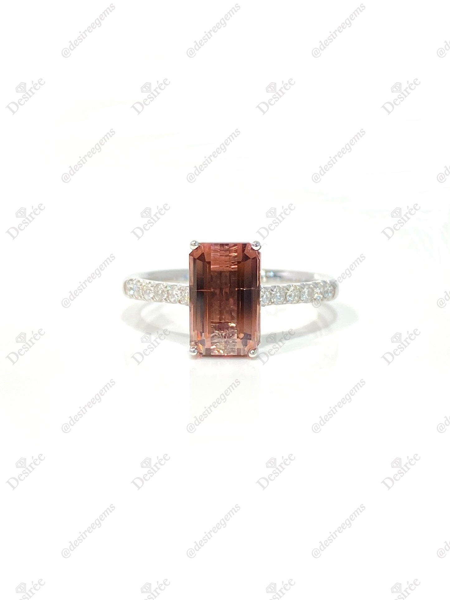 Natural Bi-color Tourmaline 2.00ct Ring