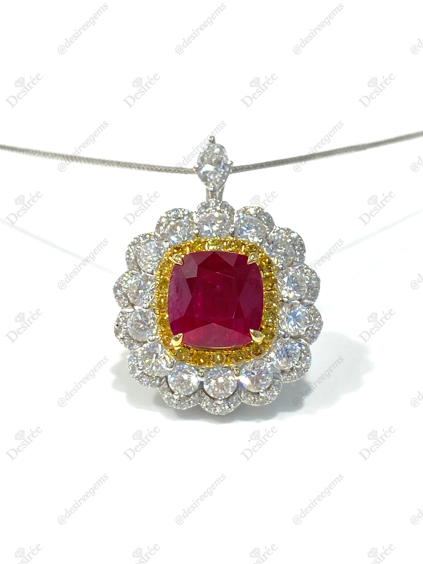 Natural Vivid Red Ruby 7.46ct Ring/Pendant