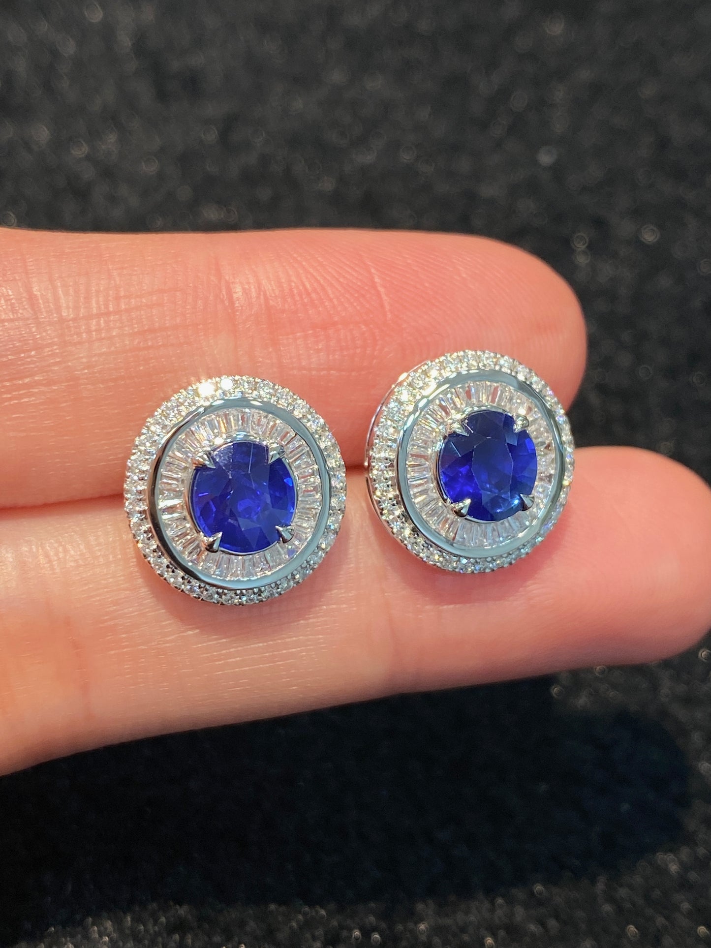 Natural Blue Sapphire Earrings 2.00ct