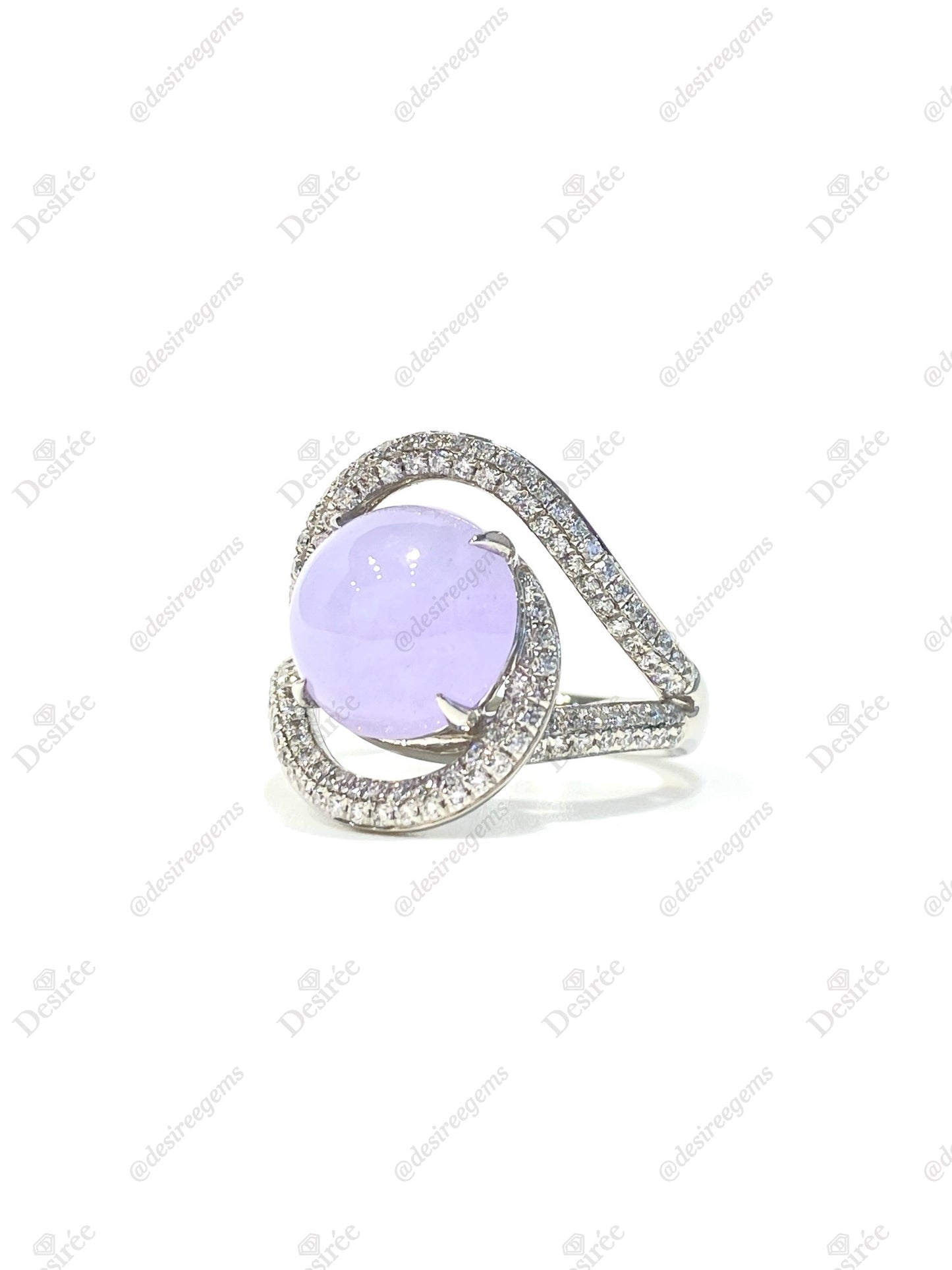 Natural Type A Lavender Jadeite Ring