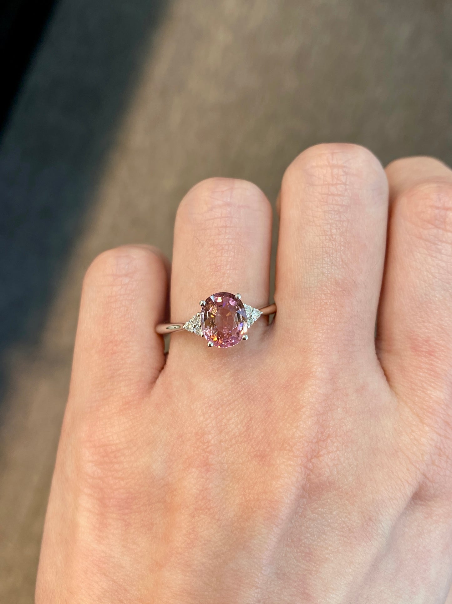 Natural Pink Tourmaline 1.49ct Ring