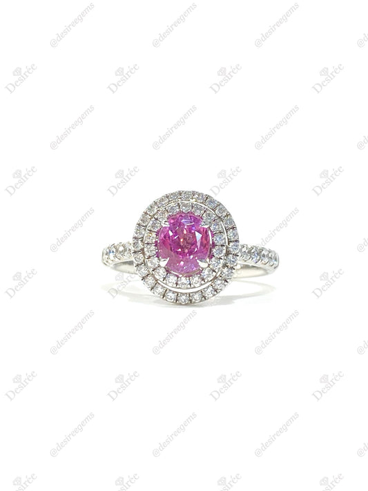 Natural Pink Sapphire 1.10ct Ring