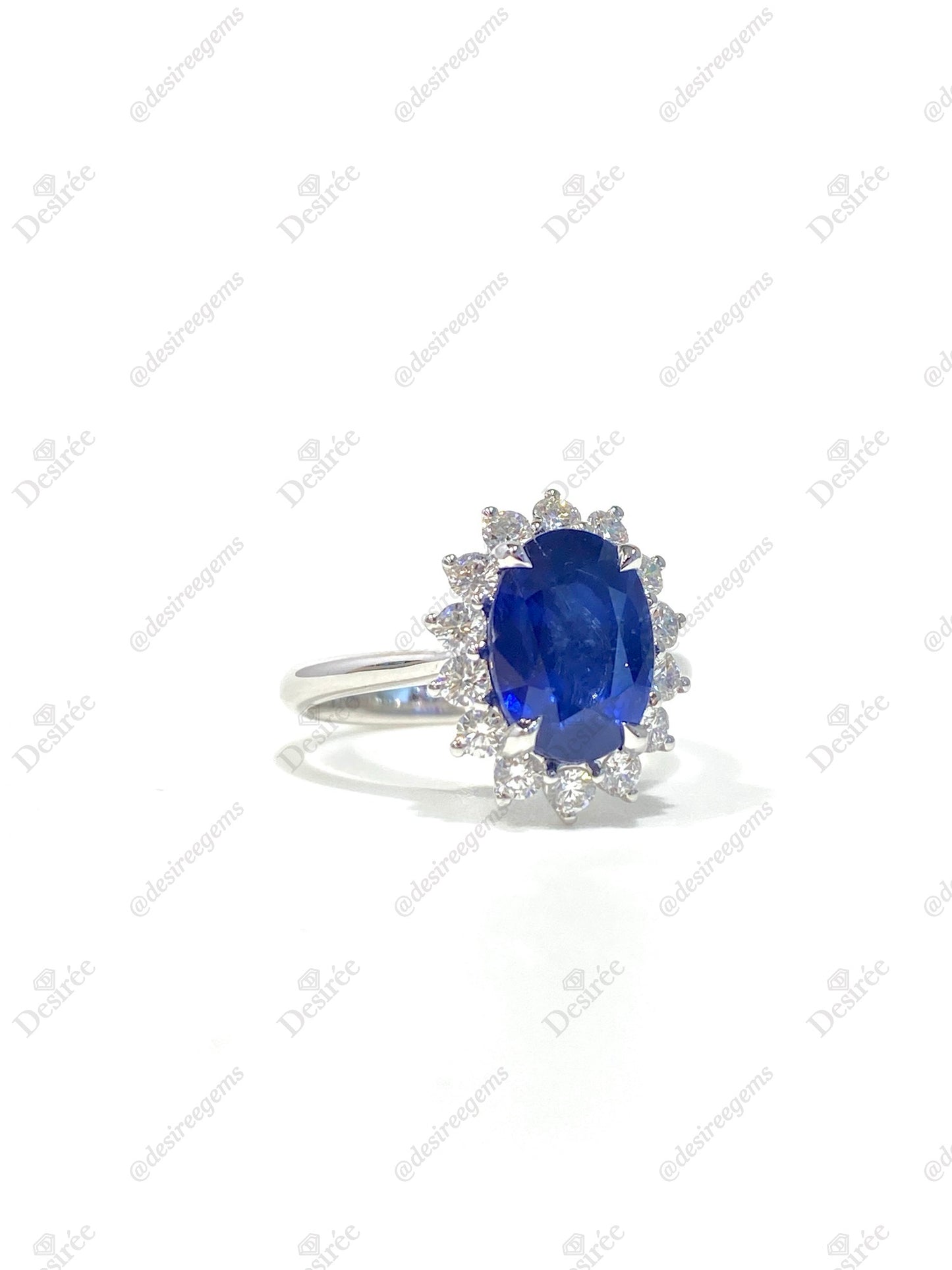 Natural Blue Sapphire 3.11ct Ring