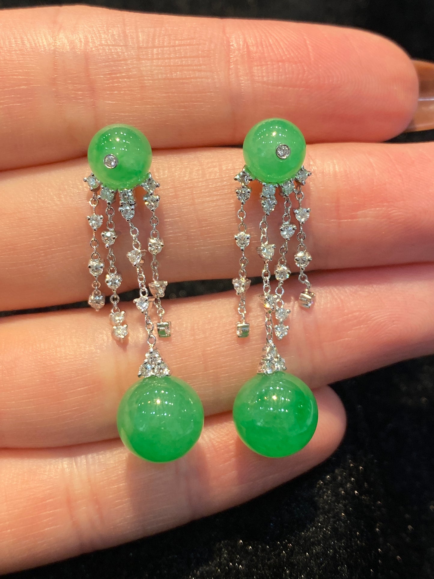 Natural Type A Jadeite Earrings