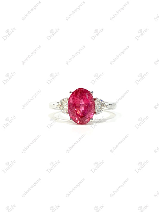 Natural Pink Tourmaline 2.72ct Ring