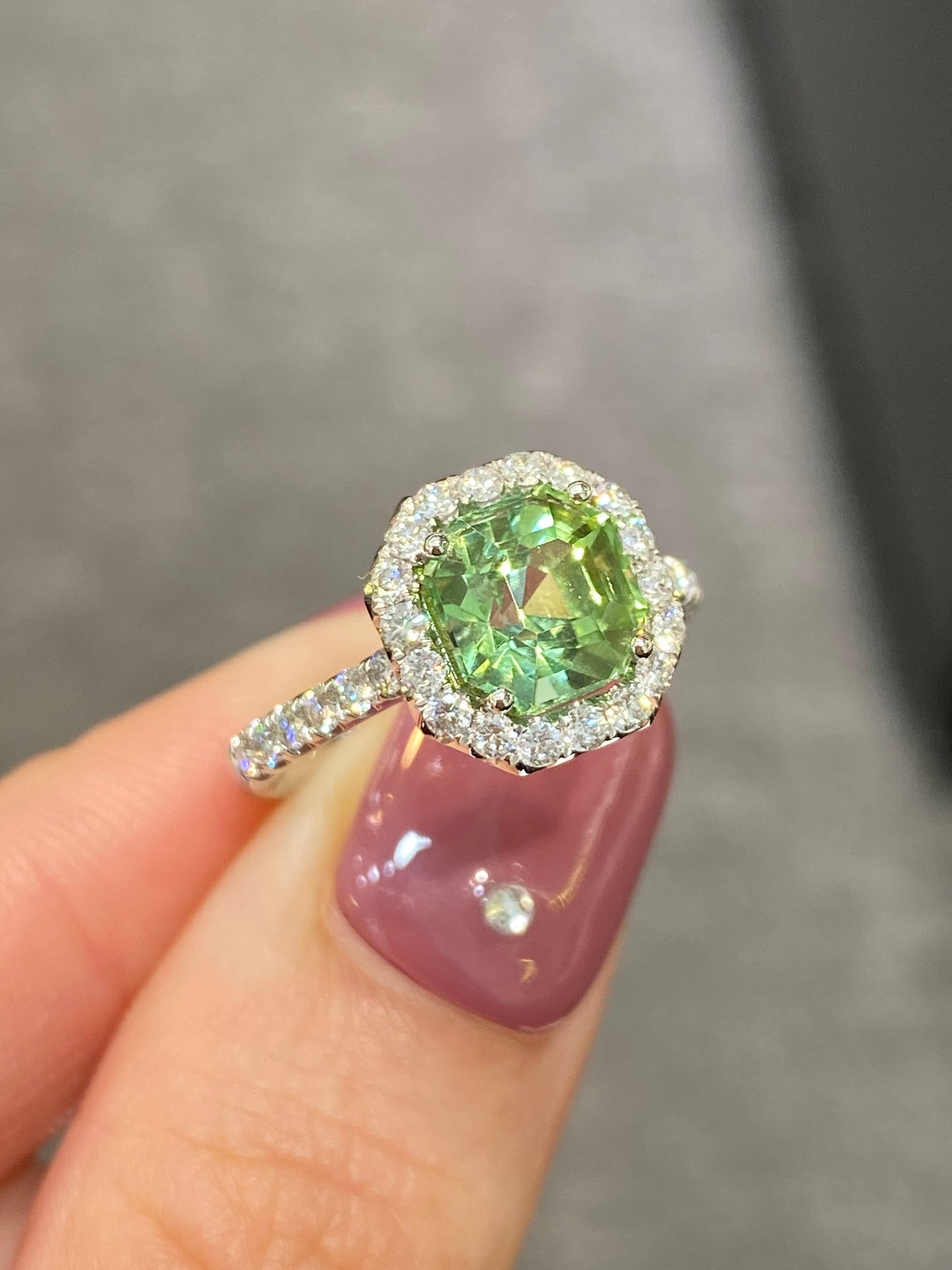 Natural Green Tourmaline 2.11ct Ring