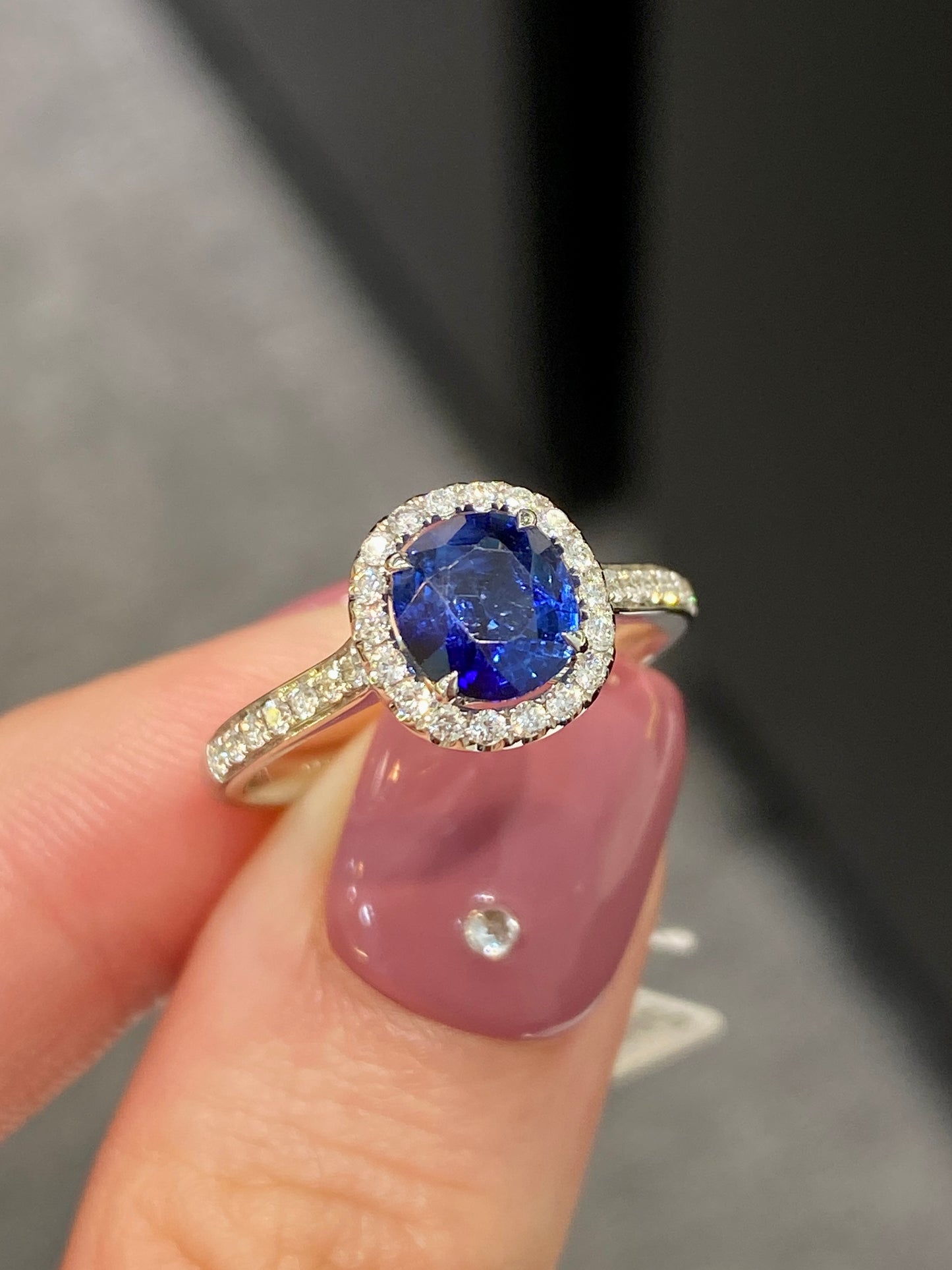 Natural Blue Sapphire 1.24ct Ring