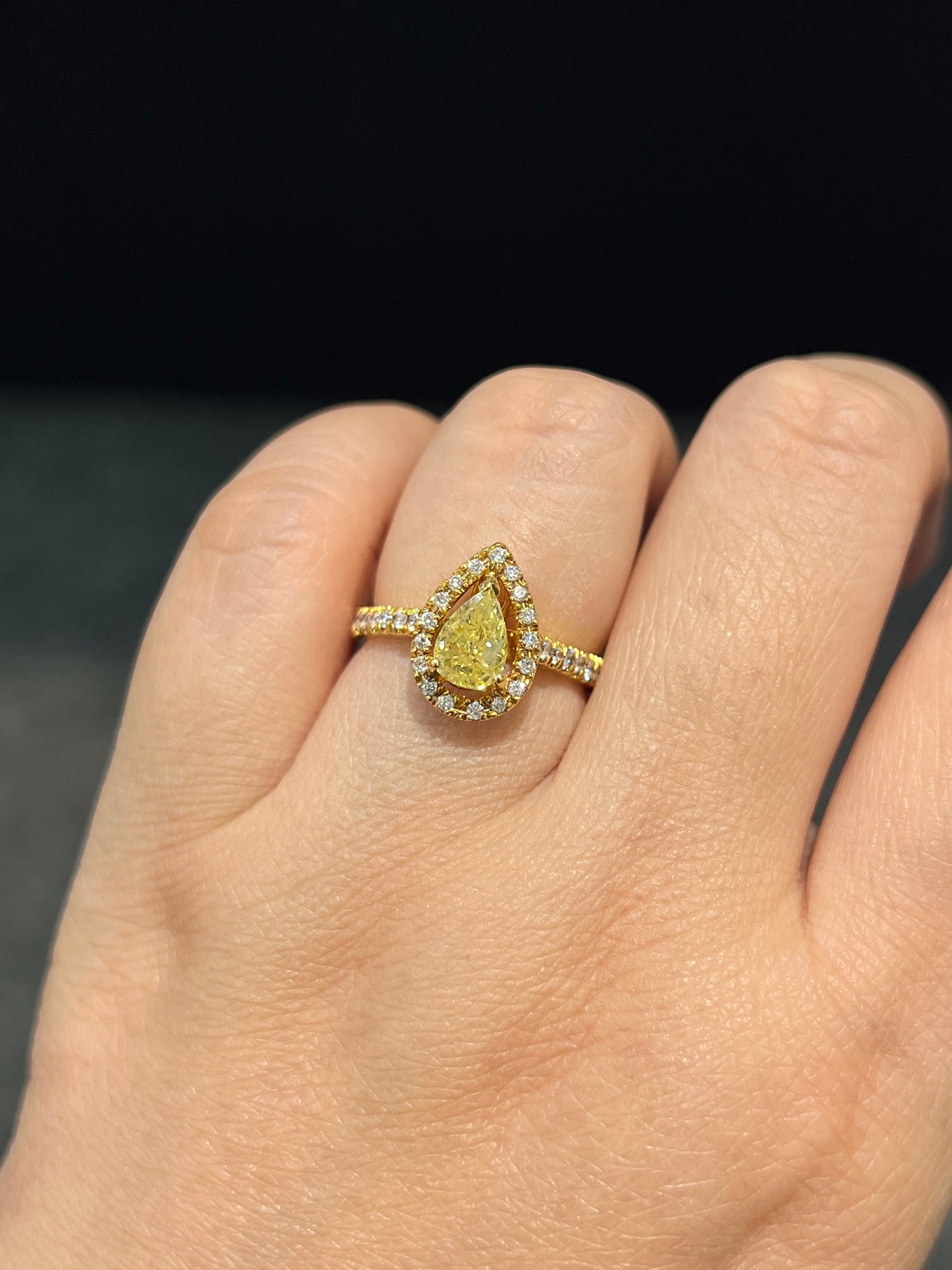 Natural Yellow Diamond 1.00ct Ring