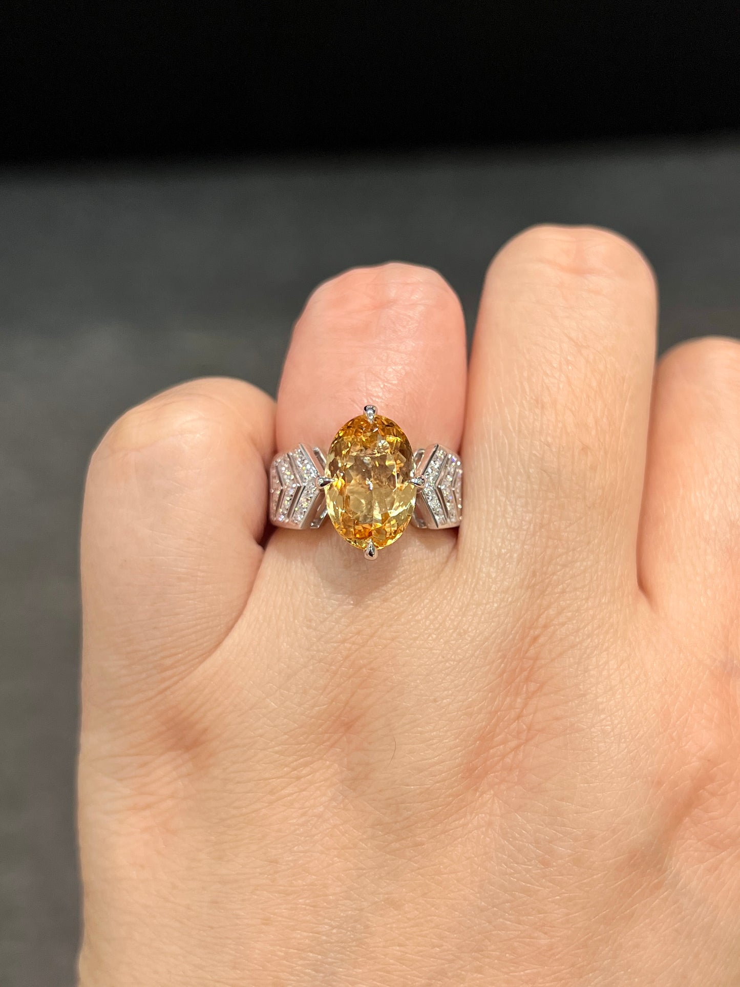 Natural Precious Topaz 5.34ct Ring