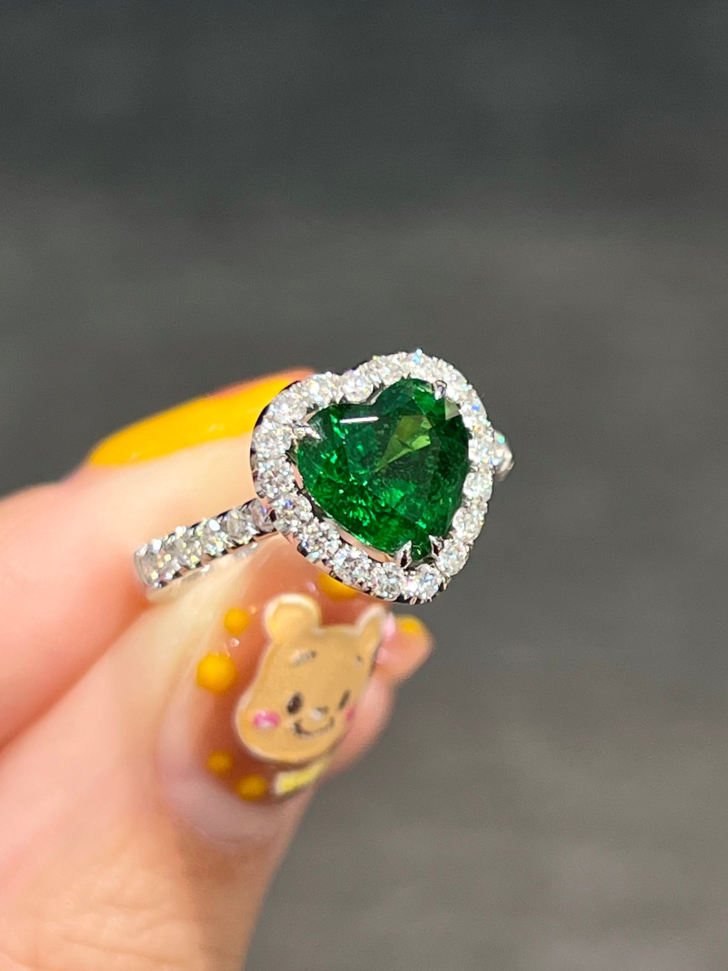 Natural Green Garnet Tsavorite 2.49ct Ring