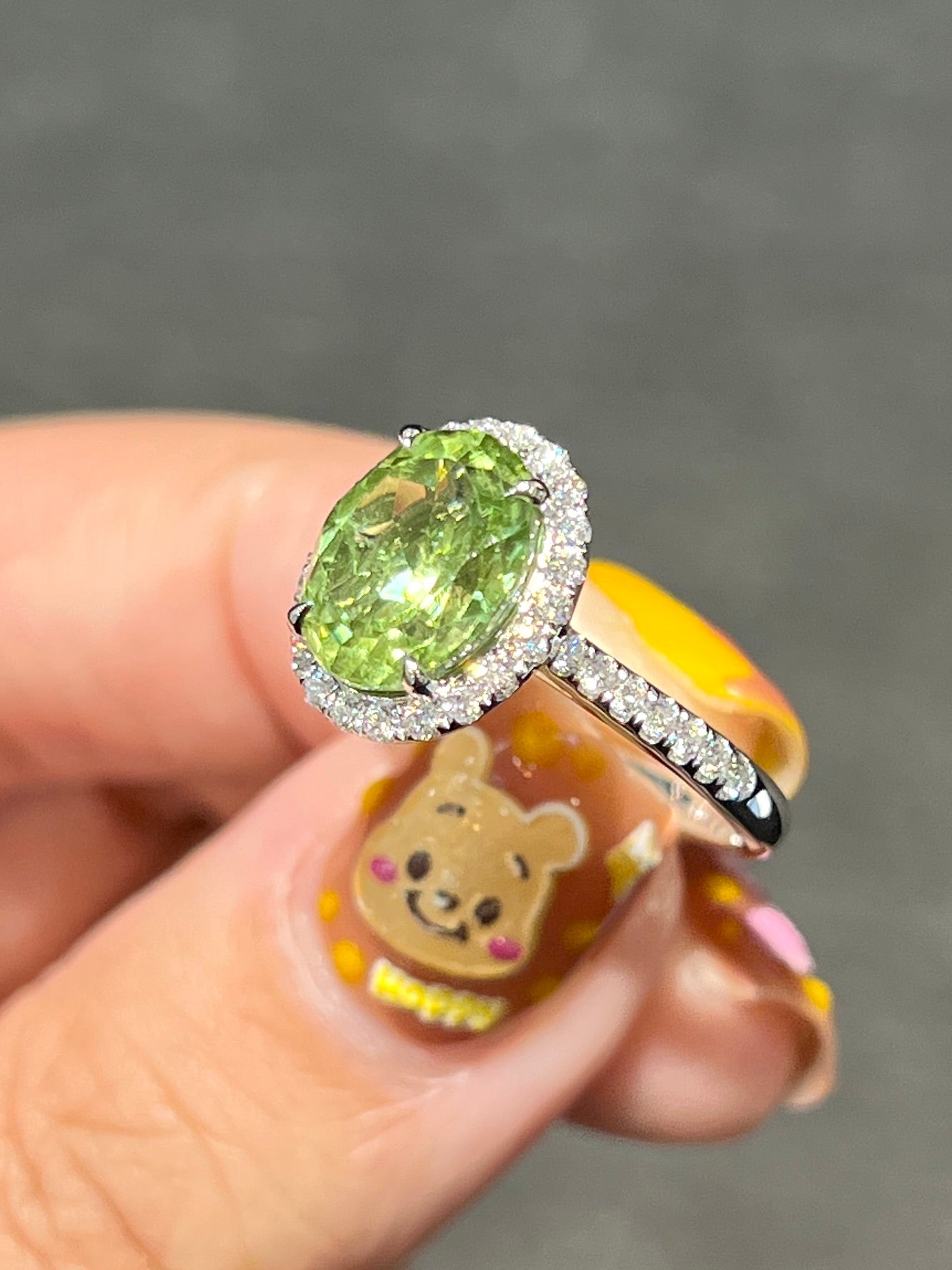Natural Peridot 3.54ct Ring