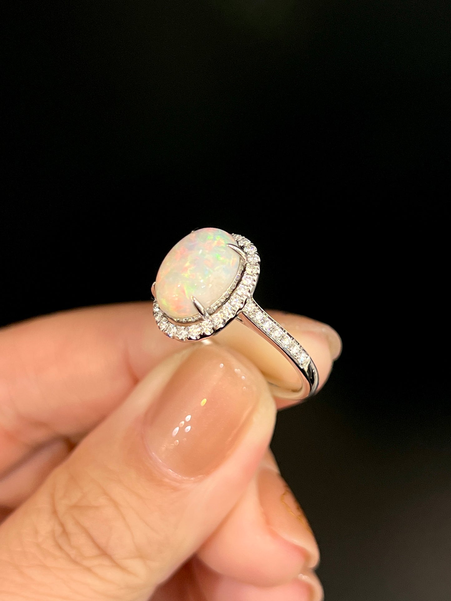 Natural Australian Opal 2.44ct Ring