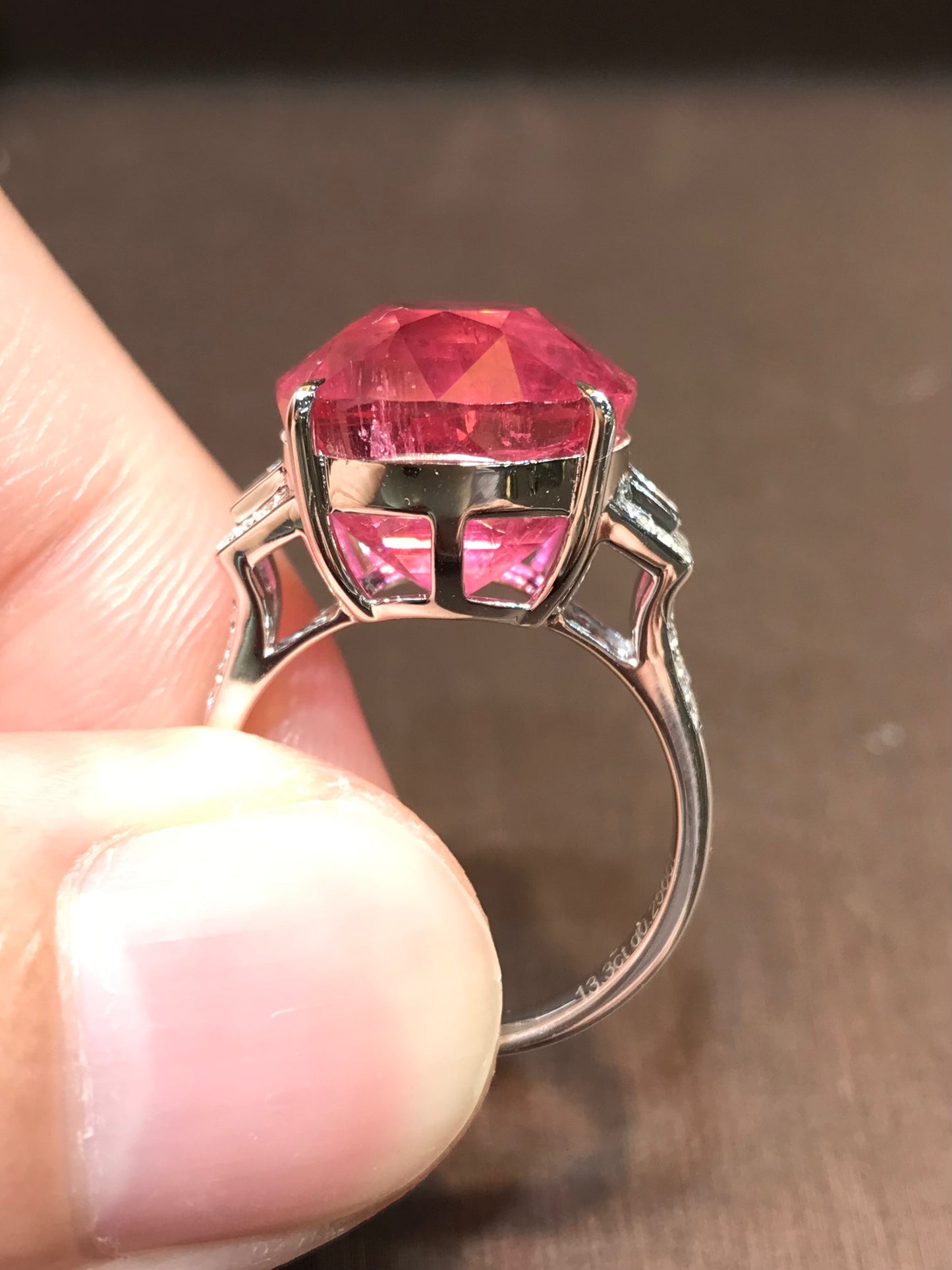 Natural Pink Tourmaline 13.30ct Ring