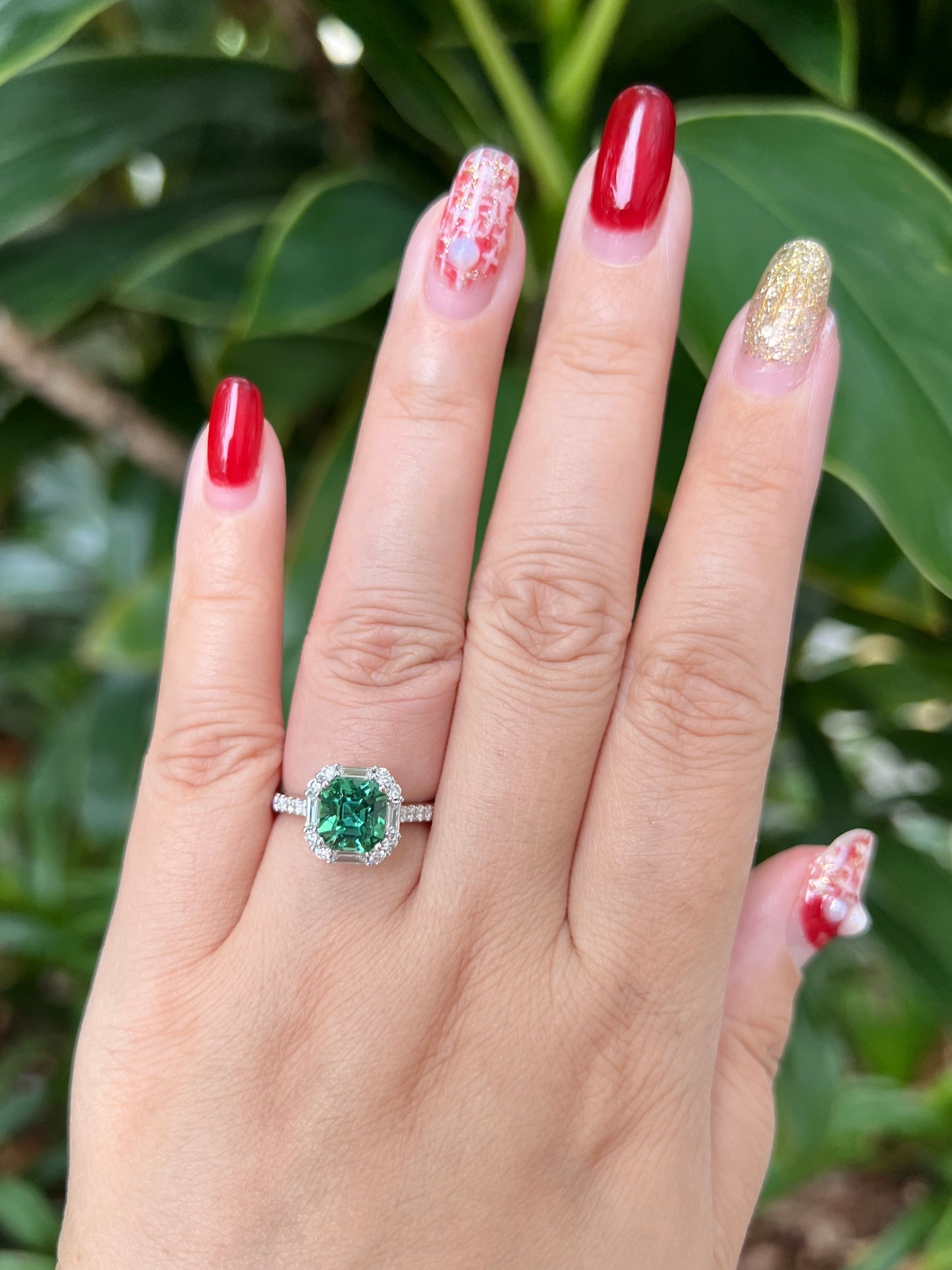 Natural Green Tourmaline 2.58ct Ring