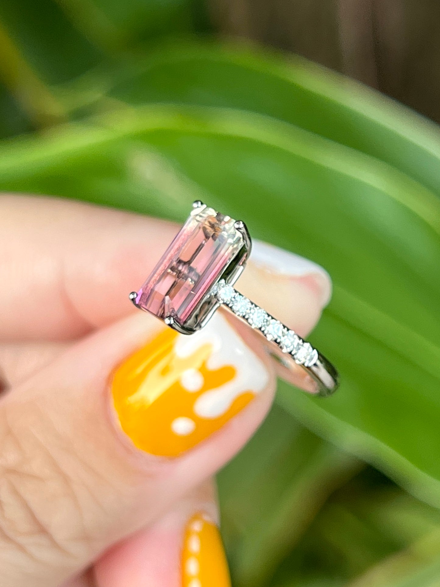 Natural Bicolor Tourmaline 2.38ct Ring