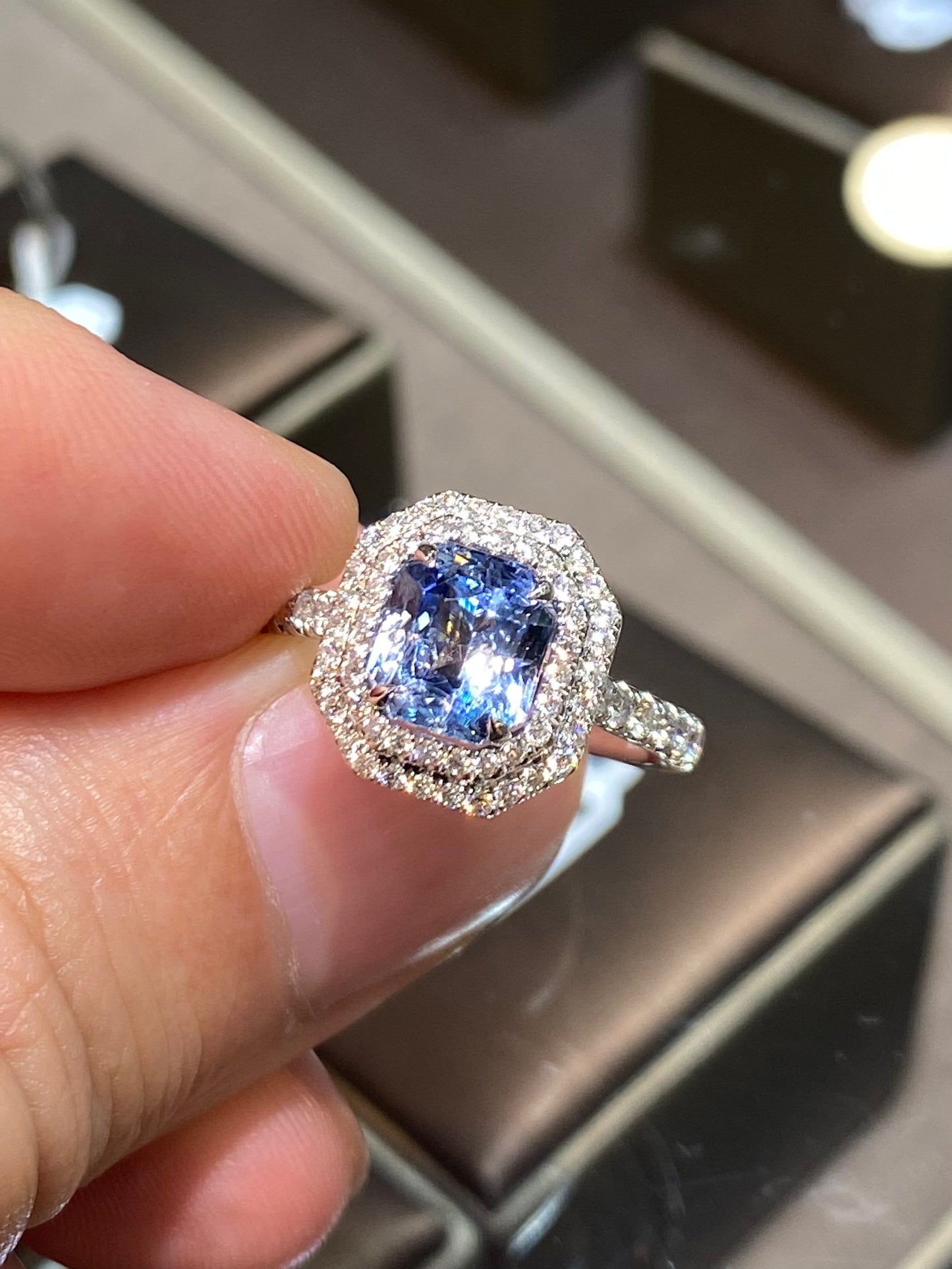 Natural Unheated Blue Sapphire 2.01ct Ring