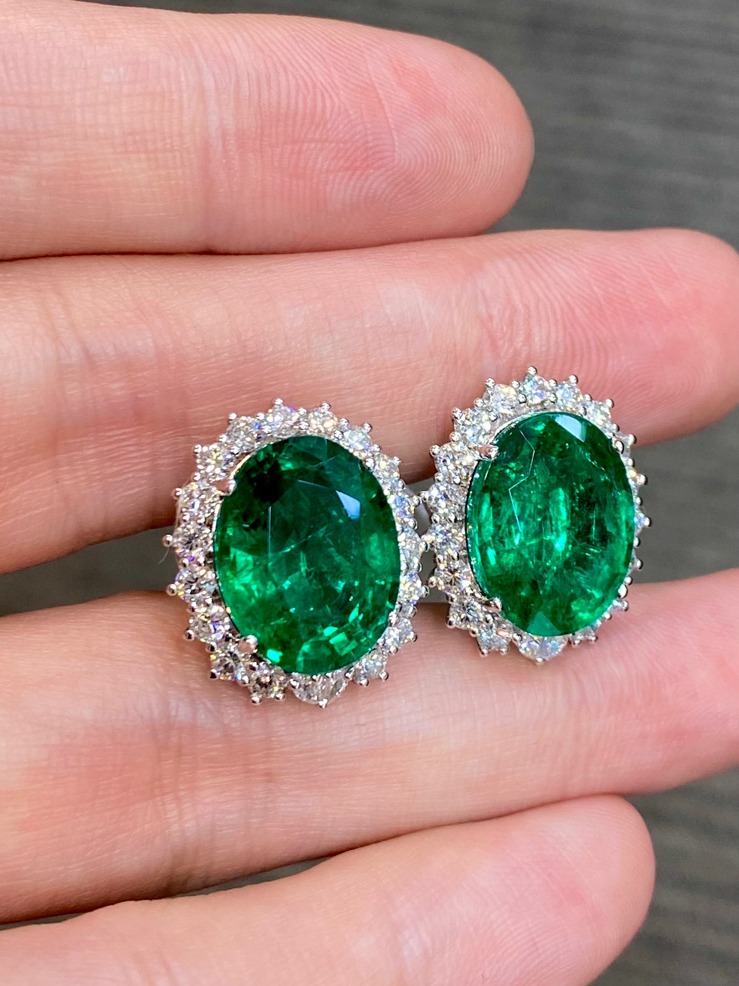 Natural Emerald 15.17ct Earrings