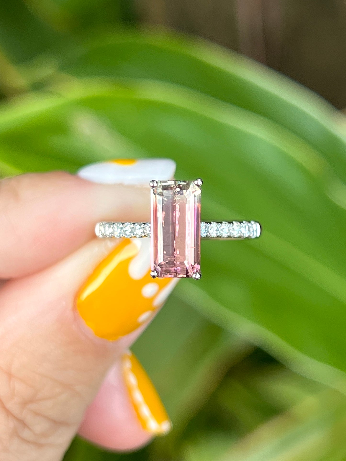 Natural Bicolor Tourmaline 2.38ct Ring