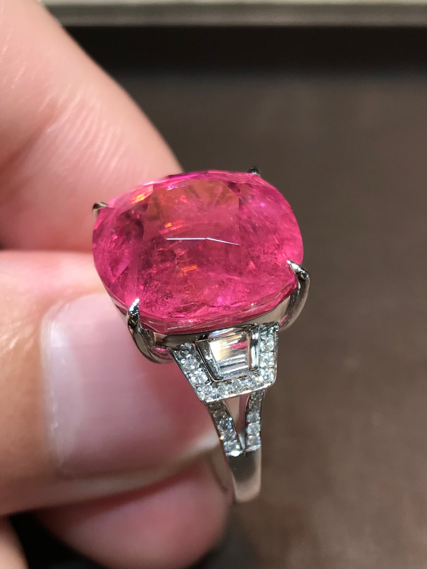 Natural Pink Tourmaline 13.30ct Ring