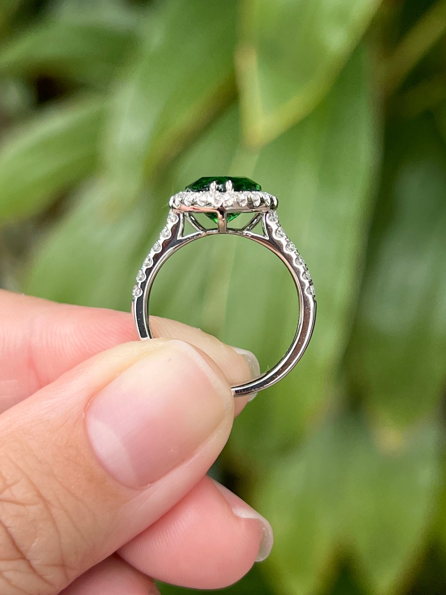 Natural Green Garnet Tsavorite 2.49ct Ring