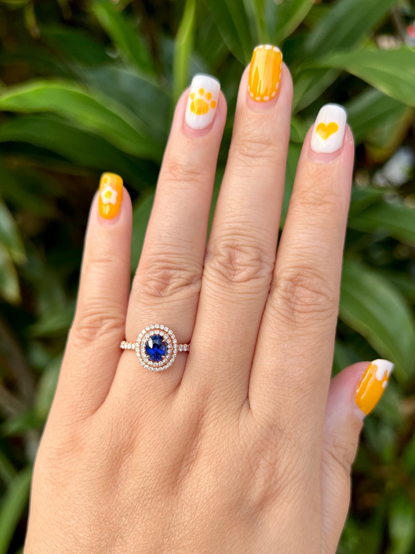 Natural Blue Sapphire 1.02ct Ring