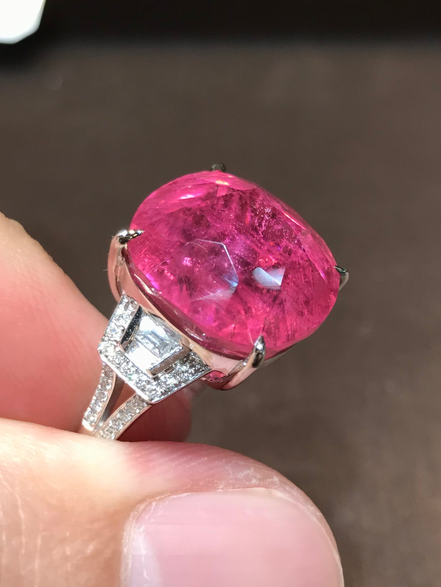 Natural Pink Tourmaline 13.30ct Ring