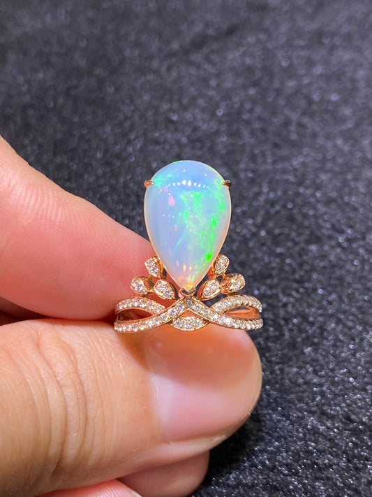 Natural Opal 3.35ct Ring