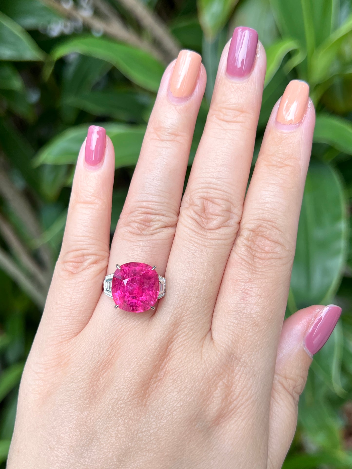 Natural Pink Tourmaline 13.30ct Ring