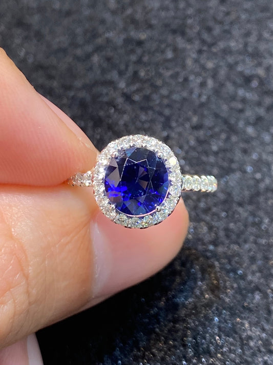 Natural Blue Sapphire Ring 2.35ct