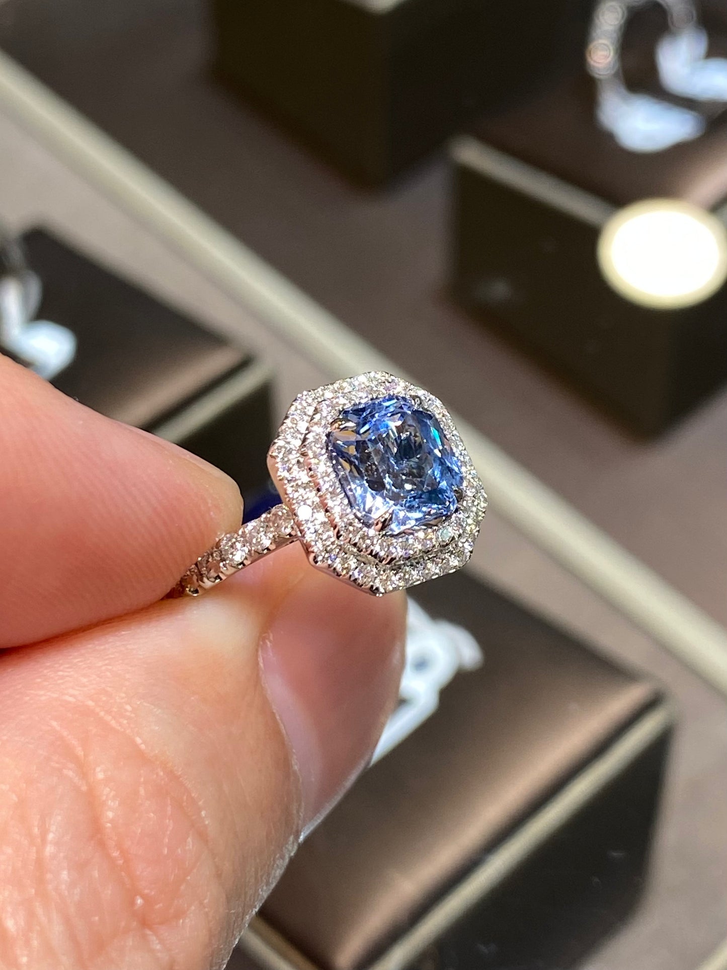 Natural Unheated Blue Sapphire 2.01ct Ring