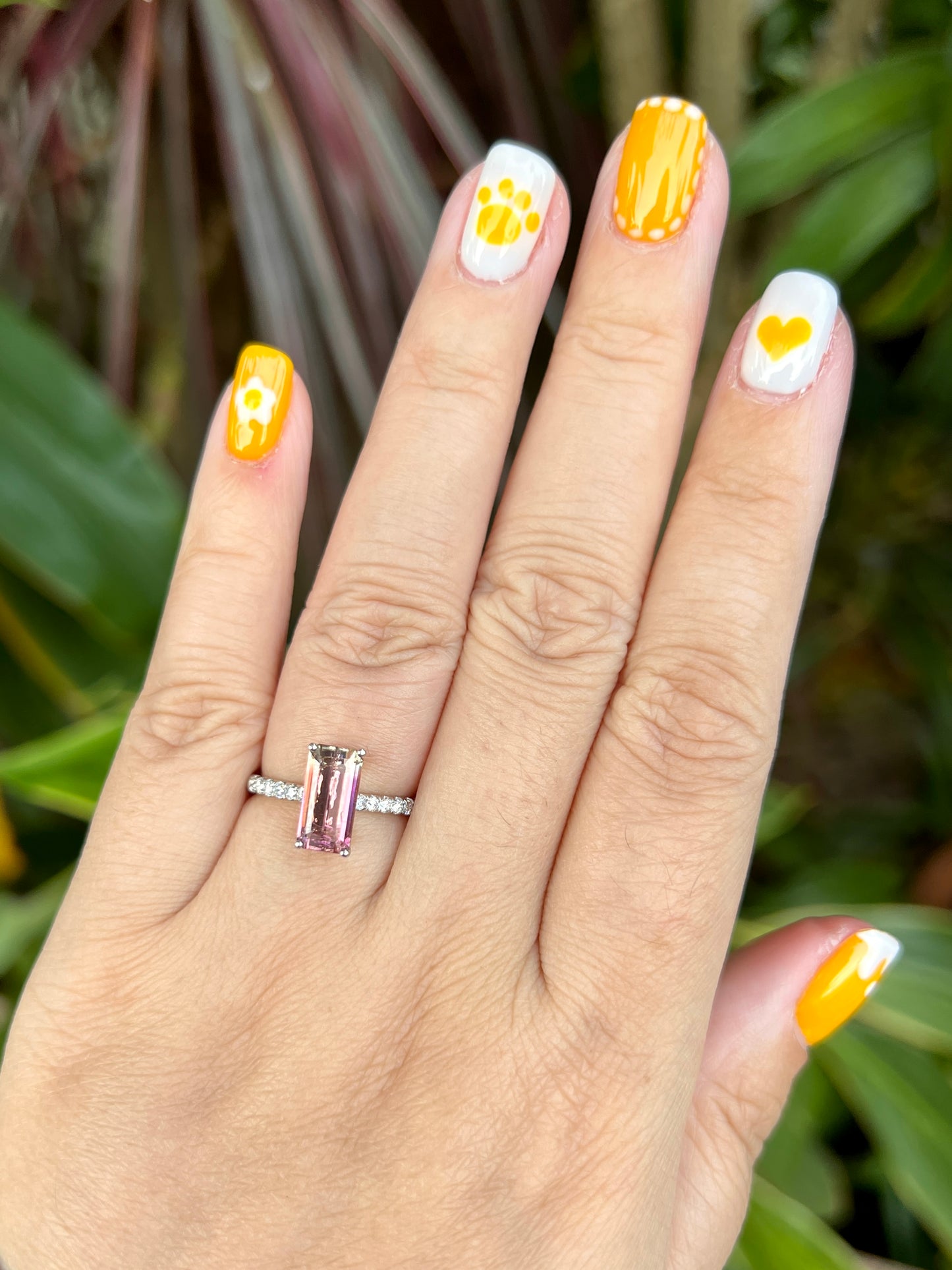 Natural Bicolor Tourmaline 2.38ct Ring