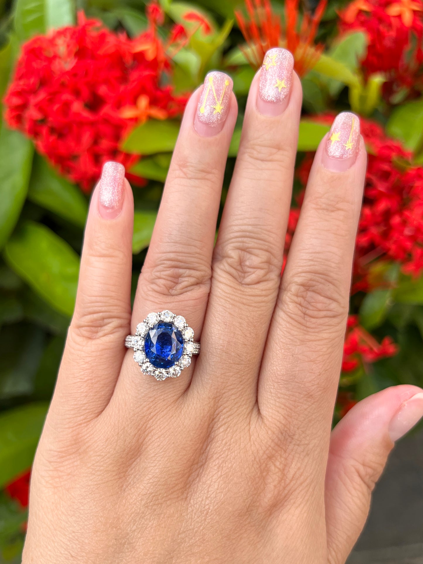 Natural Blue Sapphire Ring 4.80ct