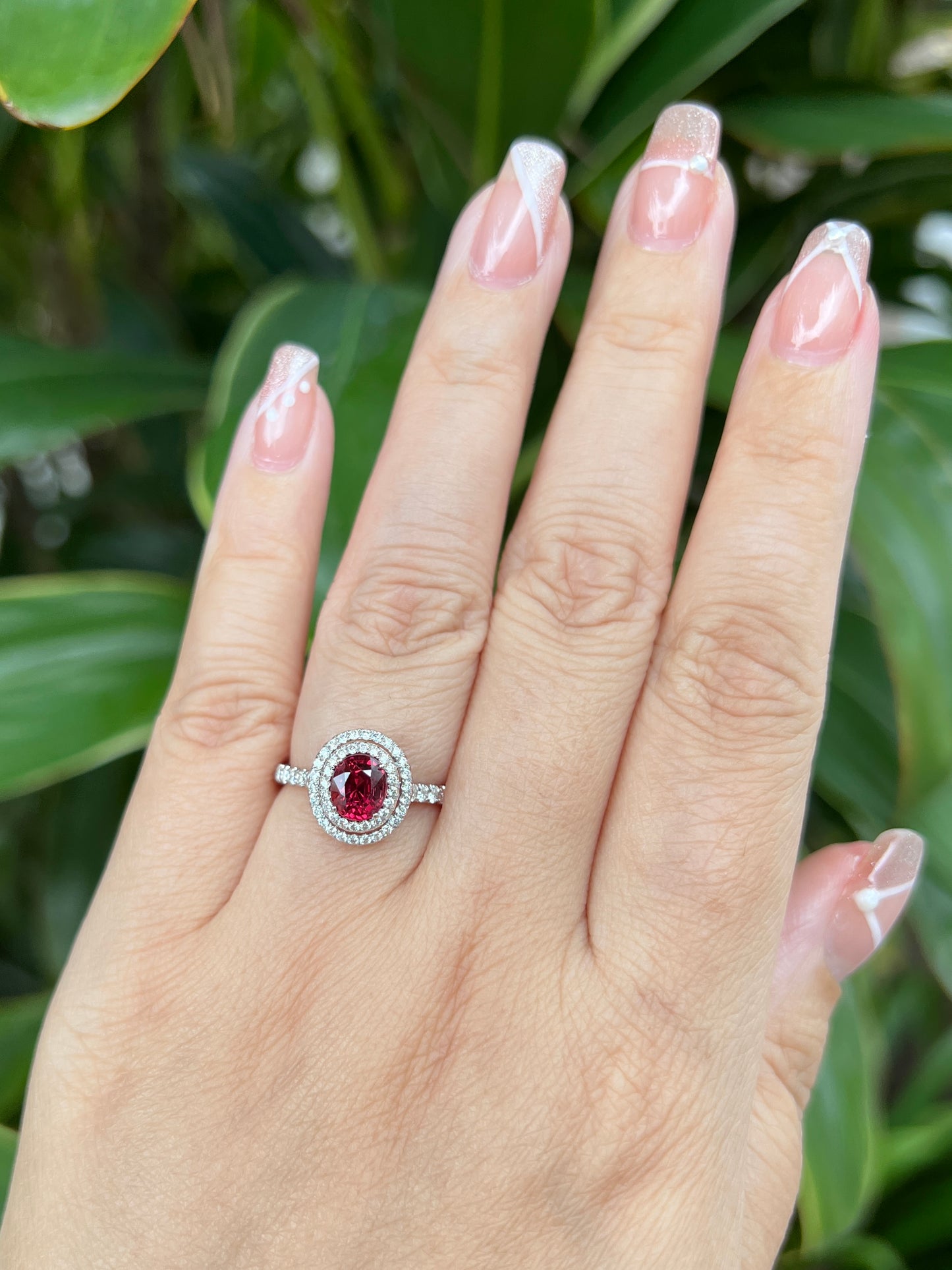 Natural Red Spinel 1.05ct Ring