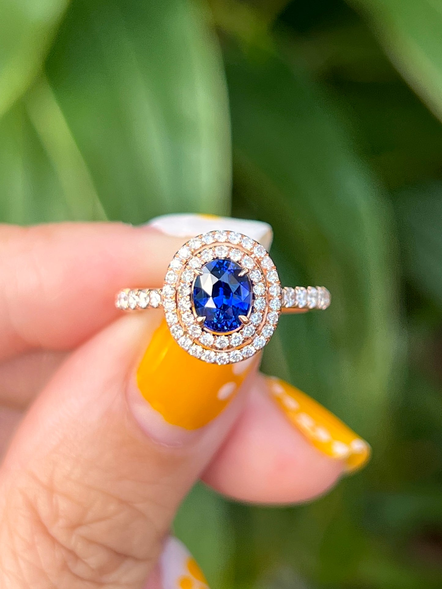 Natural Blue Sapphire 1.02ct Ring