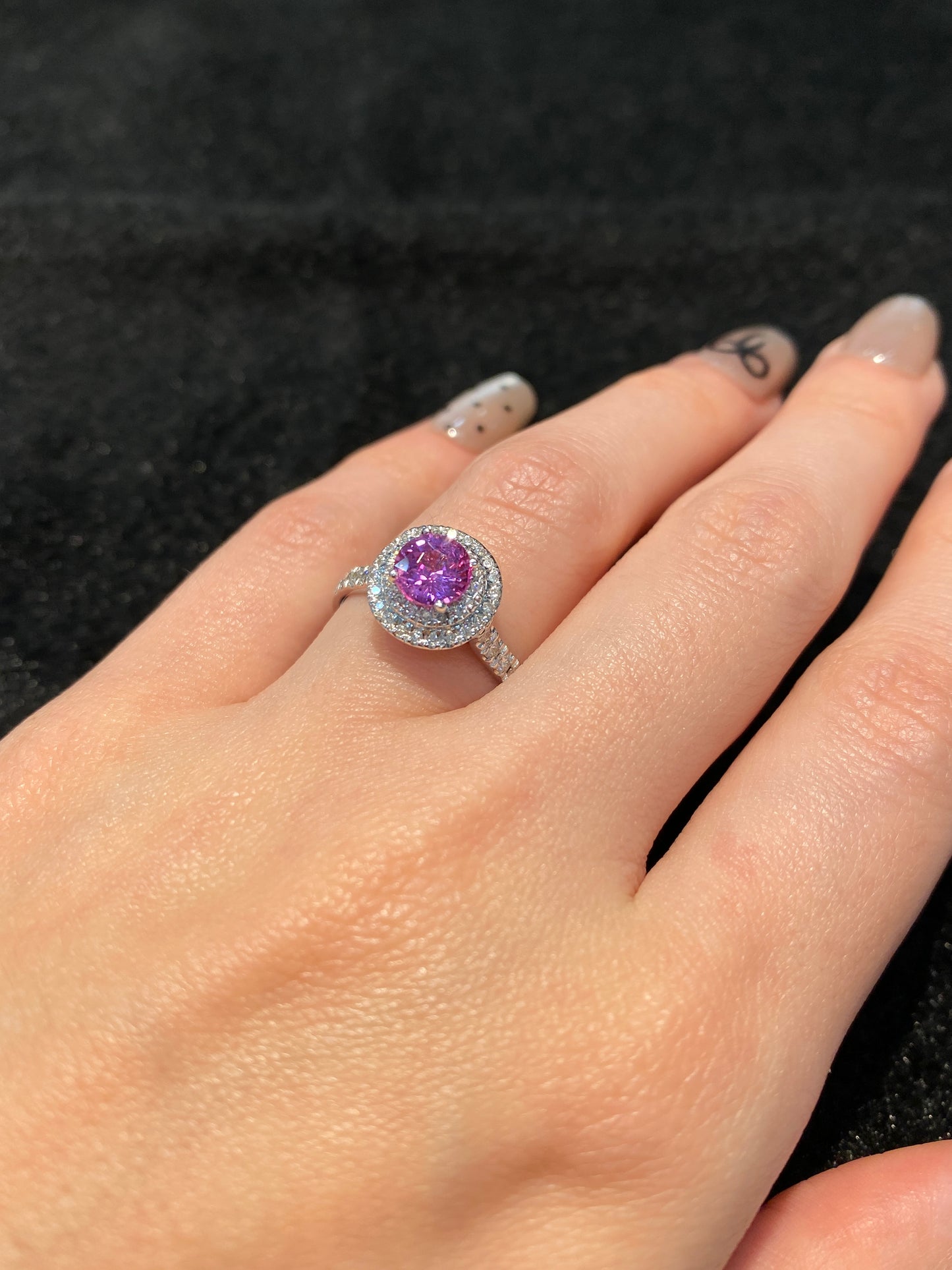 Natural Pink Sapphire 1.05ct Ring