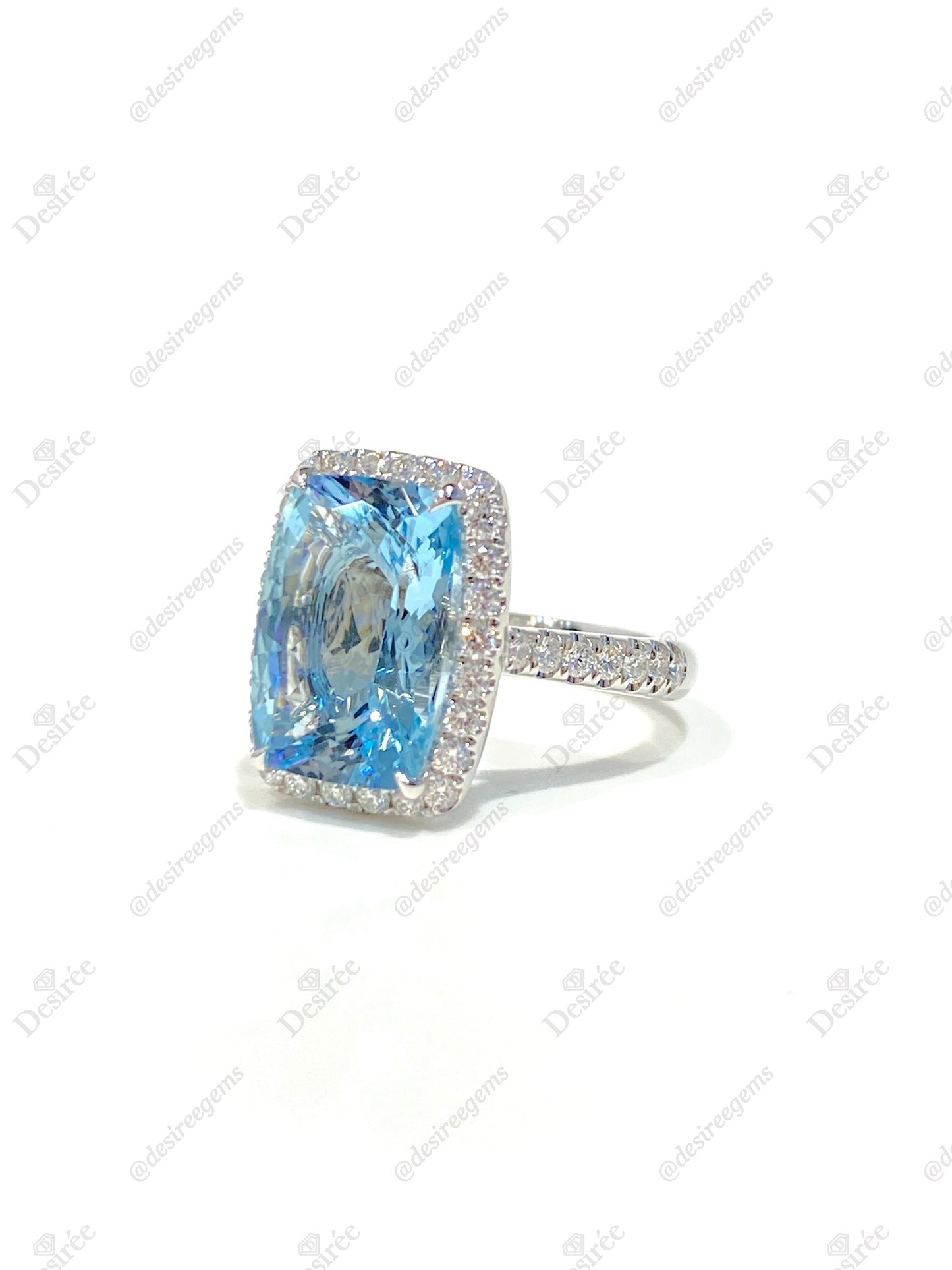 Natural Aquamarine 4.56ct Ring