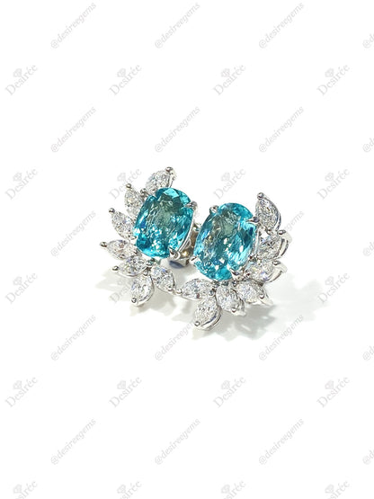 Natural Paraiba Tourmaline 3.20ct Earrings