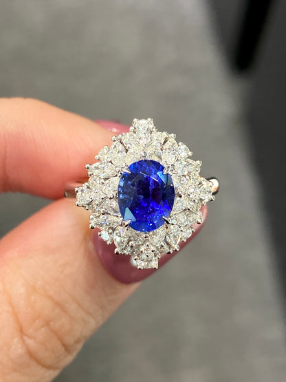 Natural Royal Blue Sapphire 2.47ct Ring