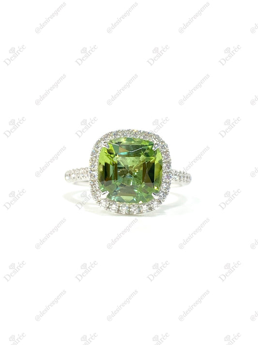 Natural Green Tourmaline 2.87ct Ring