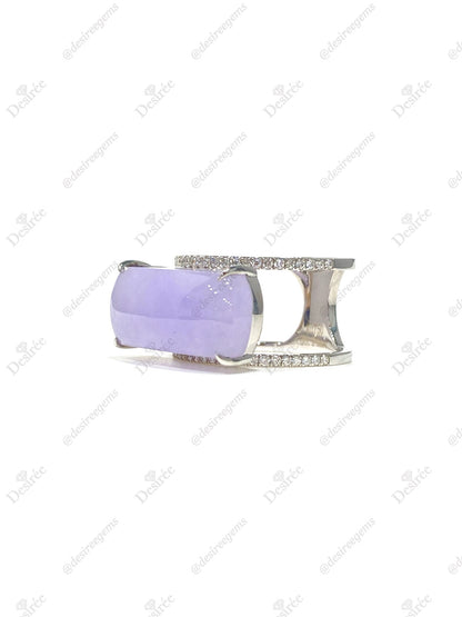Natural Type A Lavender Jadeite Ring