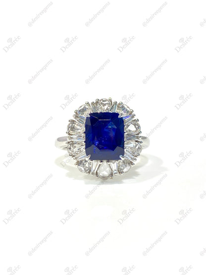 Natural Royal Blue Sapphire 3.48ct Ring